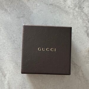 Gucci Dark Brown Cuff Links / Ring Box